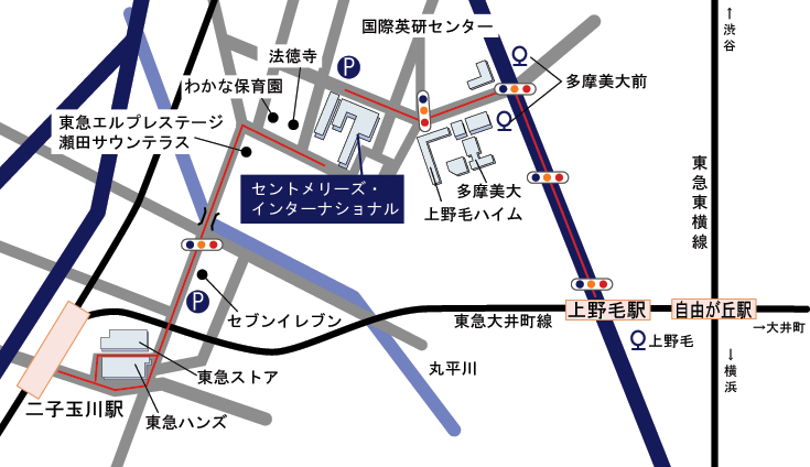 セントメリーズ インターナショナルスクール地図 St Mary S International School Access Map